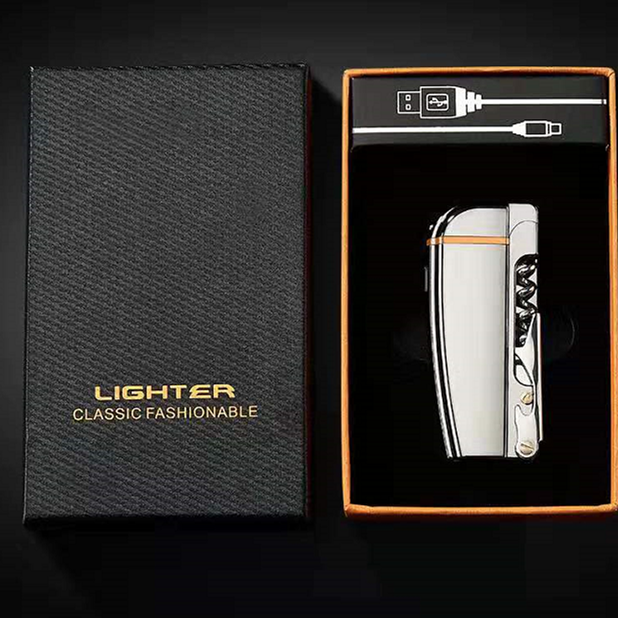 Hot Sell Multi-function Plasma USB Lighter ,Rechargeable Lighter With Knife