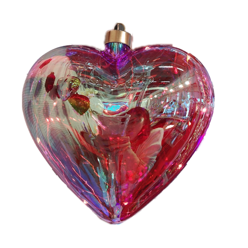 Art Glass Heart LED Lights Christmas Holiday Lighting for Fairy Wedding Party Decoration