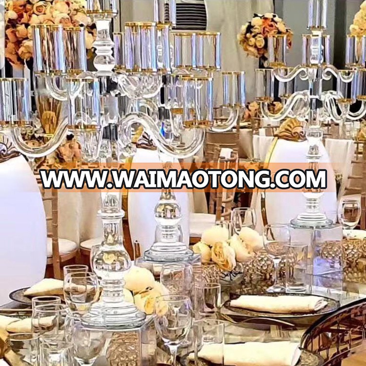 wedding decoration wholesale crystal candelabra with 9 arm