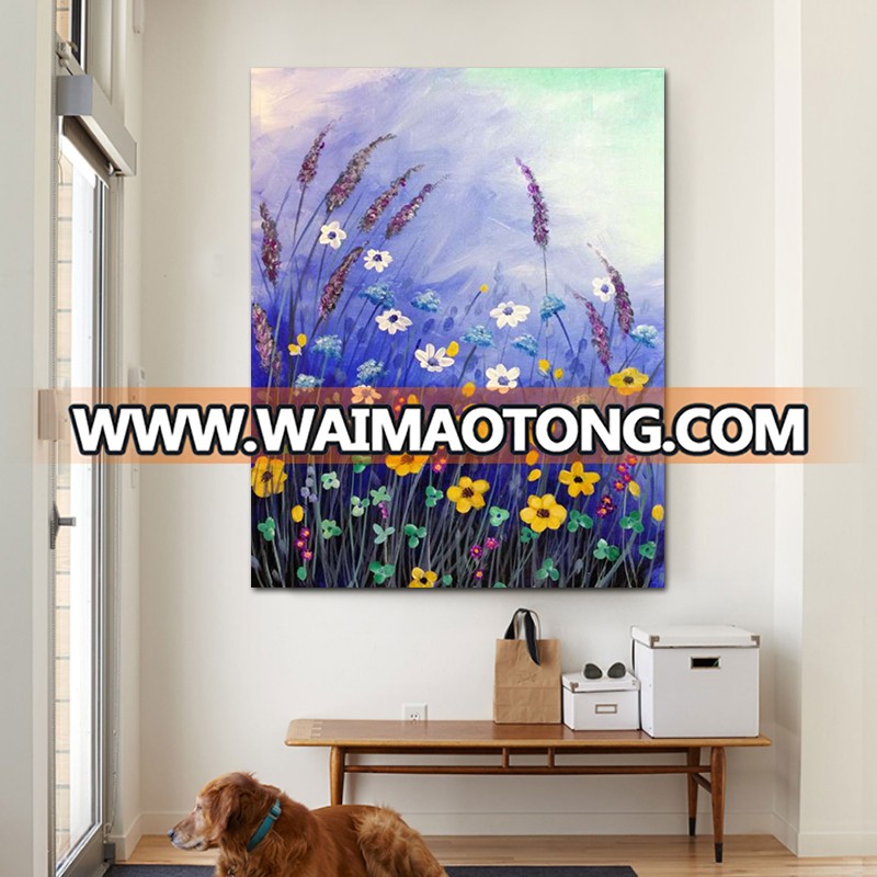 Beautiful flower canvas oil painting for living room home hotel cafe modern Wall Decoration