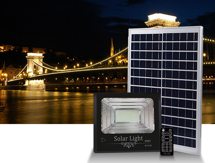 IP67 30W 40W 60W 100W 200W Outdoor Mini Rechargeable Solar LED Flood Light