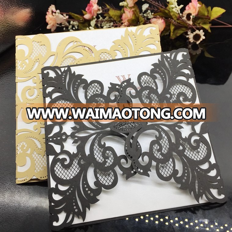 India Eco Friendly Cheap Chinese Wedding Laser Cut Invitation Card Wedding Invitation Card