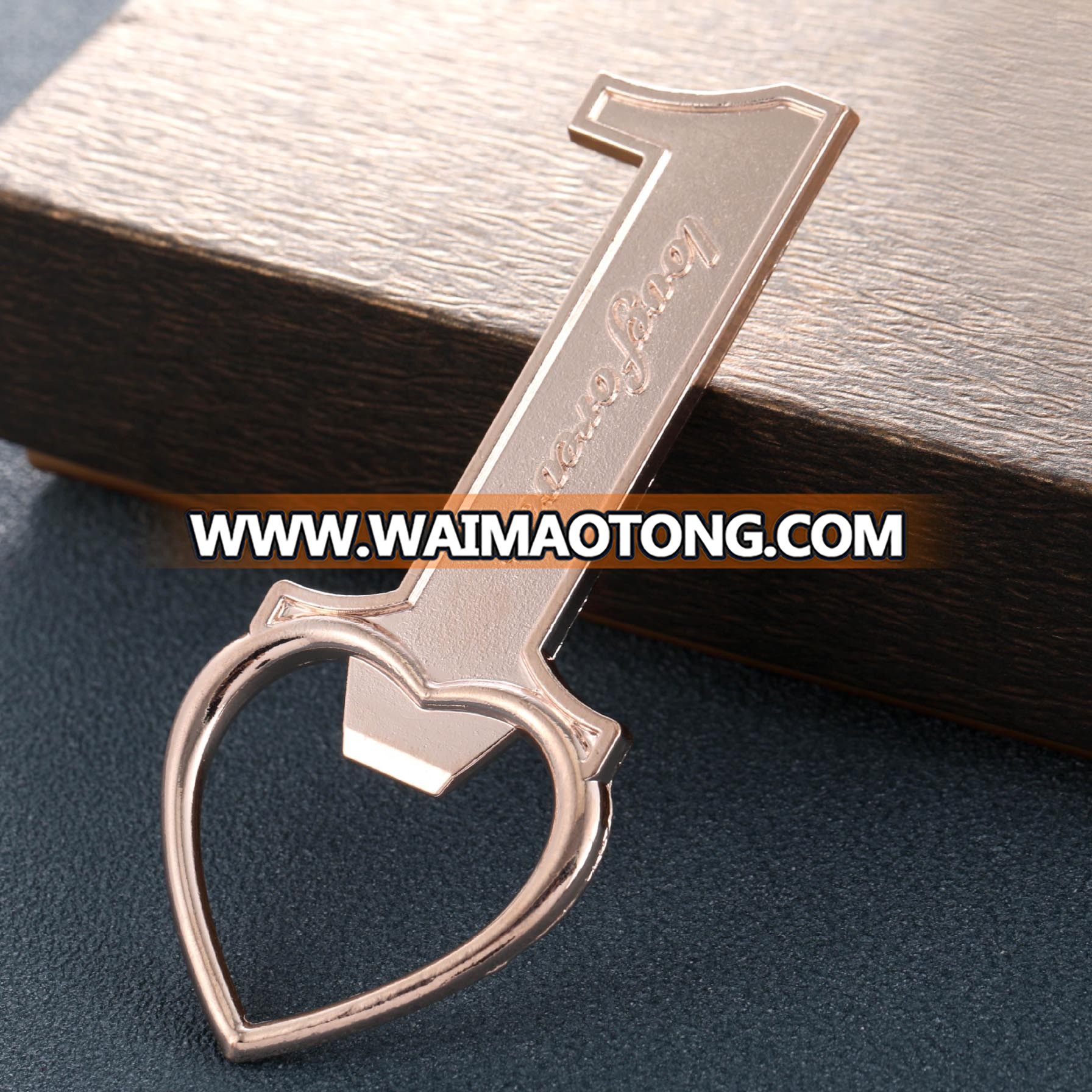 Ywbeyond Wed gifts party souvenirs for guests love forever metal gold heart beer bottle opener