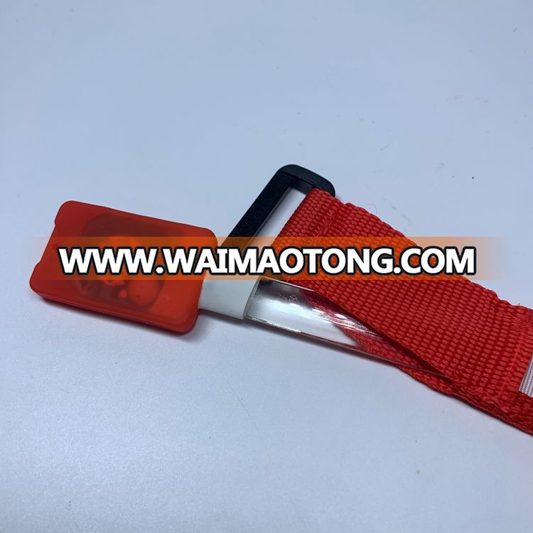 OEM price outdoor sports flashing nylon customized colorful LED wristband