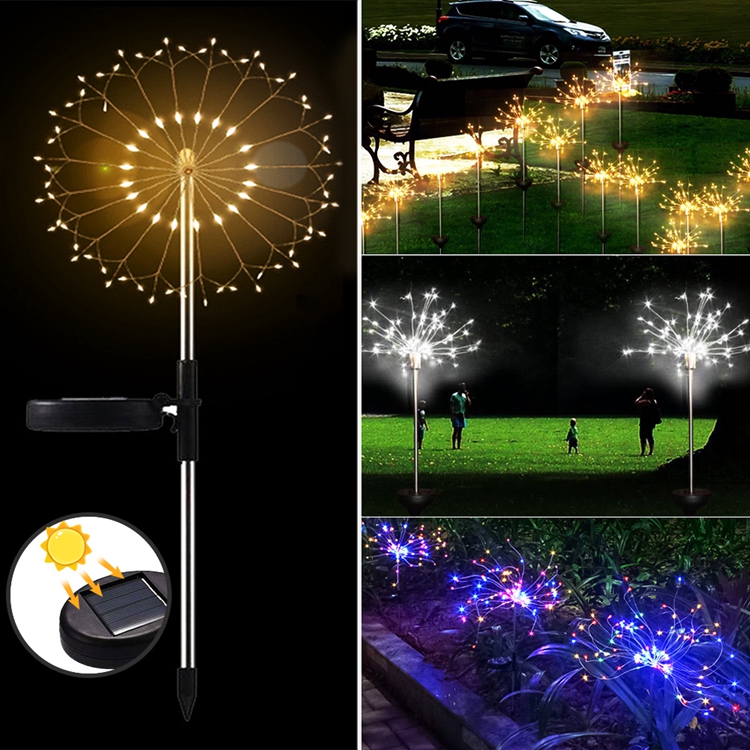 Solar Powered Outdoor Grass Globe Lamp 90/120/198 LED For Garden Lawn Landscape Lamp Holiday Light