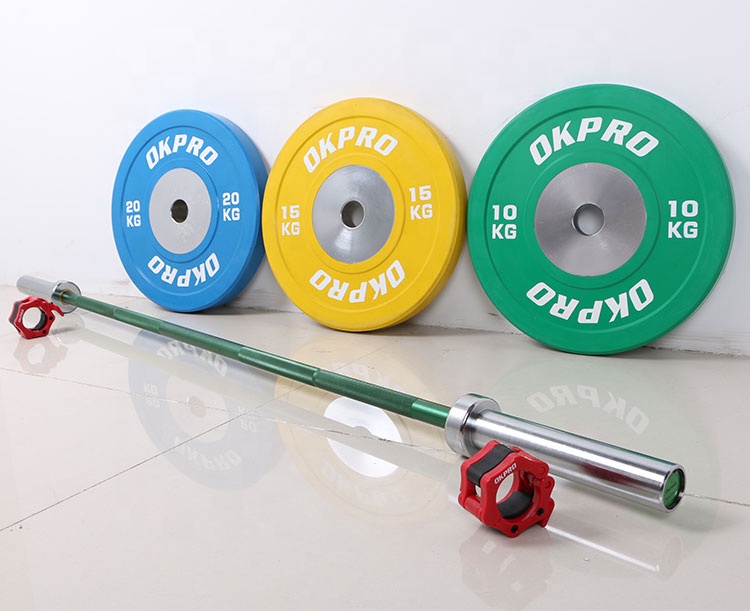 Fitness Competition Weight lifting Barbell Color Rubber Bumper Plate