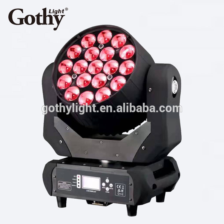 19x15w Led Beam Light RGBW 4in1 Zoom Moving Head Wash Light Gothylight GT302-1902