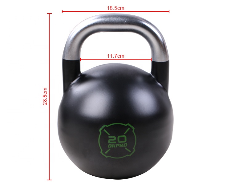 OKPRO Top Grade Custom Logo Gym Weight Competition Steel Kettlebell