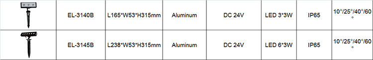 Aluminum outdoor cool white 6w spike led spot light