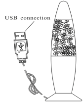 13"USB GLITTER LAMP NOT HOT