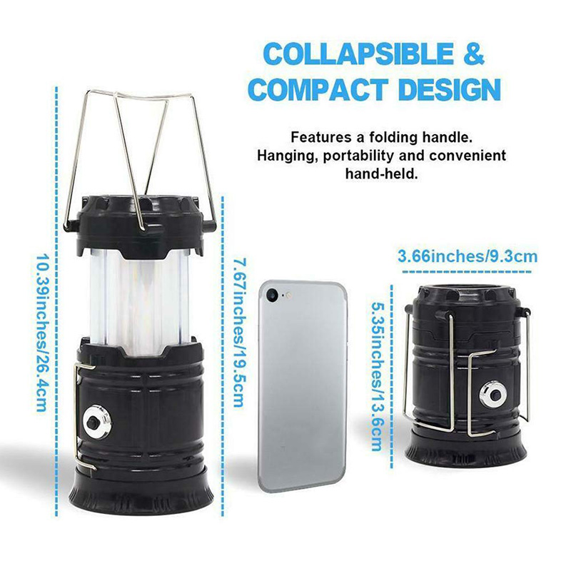 Portable Outdoor LED Flame Lantern 3-in-1 Camping Lantern for Hiking Collapsible AA Dry Battery LED camping light