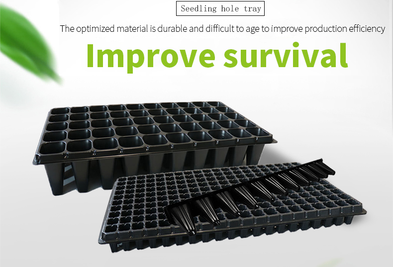 agricultural greenhouse plastic nursery seed pot seeding tray cells plug tray plastic seeding tray