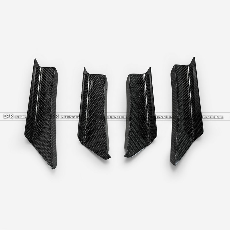 For Civic Type R FK8 EPA Type Carbon Fiber Front bumper Canard 4Pcs