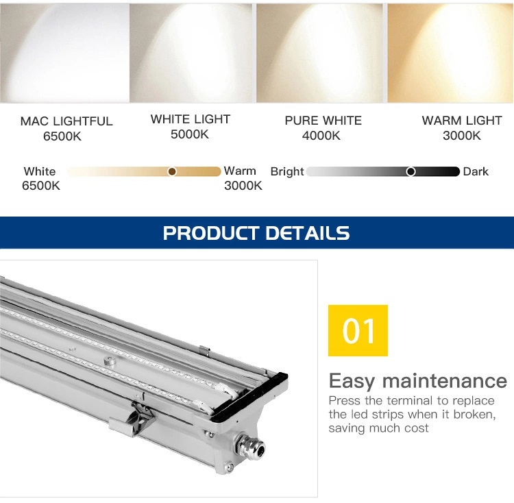 Outdoor project IP67 triproof waterproof dustproof  led linear light fixture