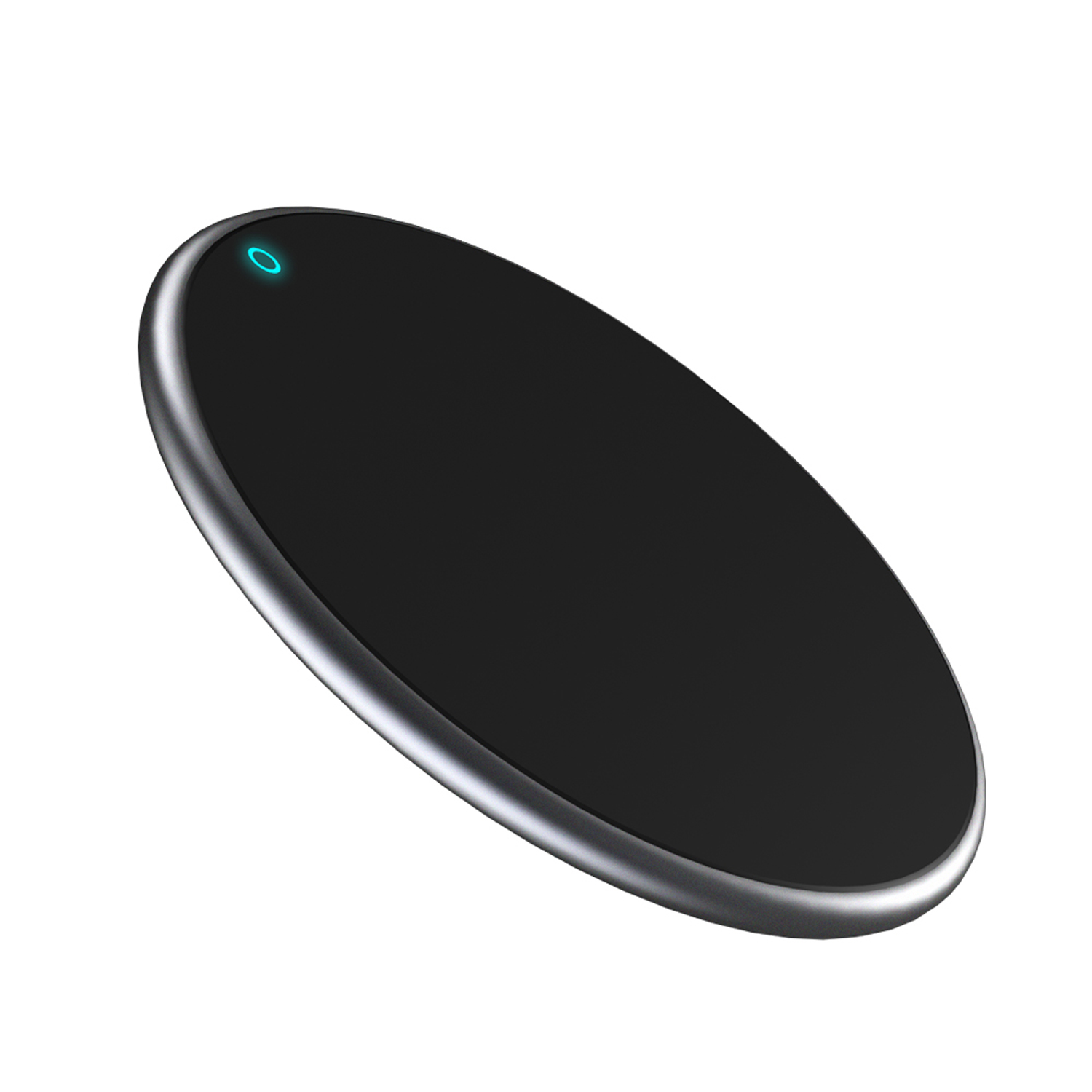 15W  Aluminium Alloy Qi Standard Round Wireless Charger for Android Phones For Apple phones