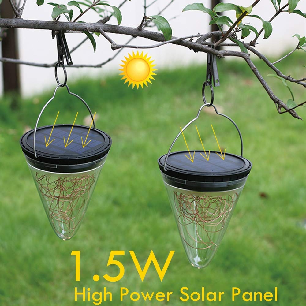 Newest Outdoor Hanging Solar Powered  Waterproof Twinkle Hanging Lantern Lamps for Garden