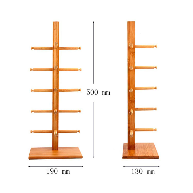 5 Layers Single Row DIY Demountable Sunglasses Holder Glasses Stand Shelf Bamboo Display  Rack