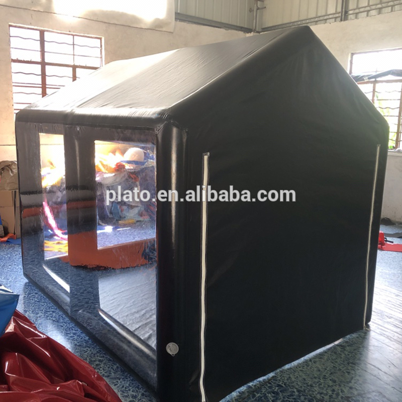 Small Size 2m Black Custom Inflatable Car Spray Booth Paint Booth Baking Booth