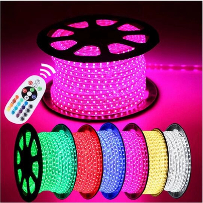 Decoration tube lighting waterproof ip65 mini smd5050 ac220v RGB outdoor rgb led flex strip for housing bar