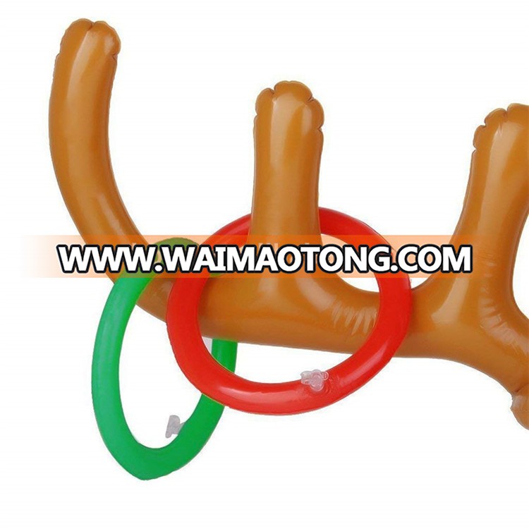 Factory sale Reindeer Antler inflatable Ring Toss game toys For Christmas Party