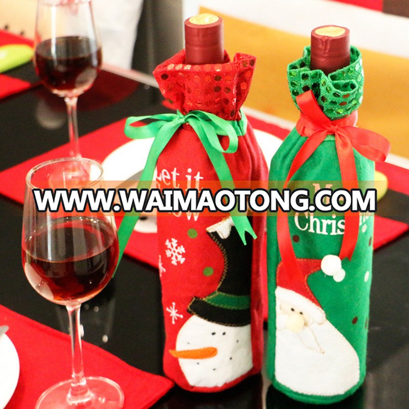 Christmas Decorations Gift Bags Red Wine Bottles Bag