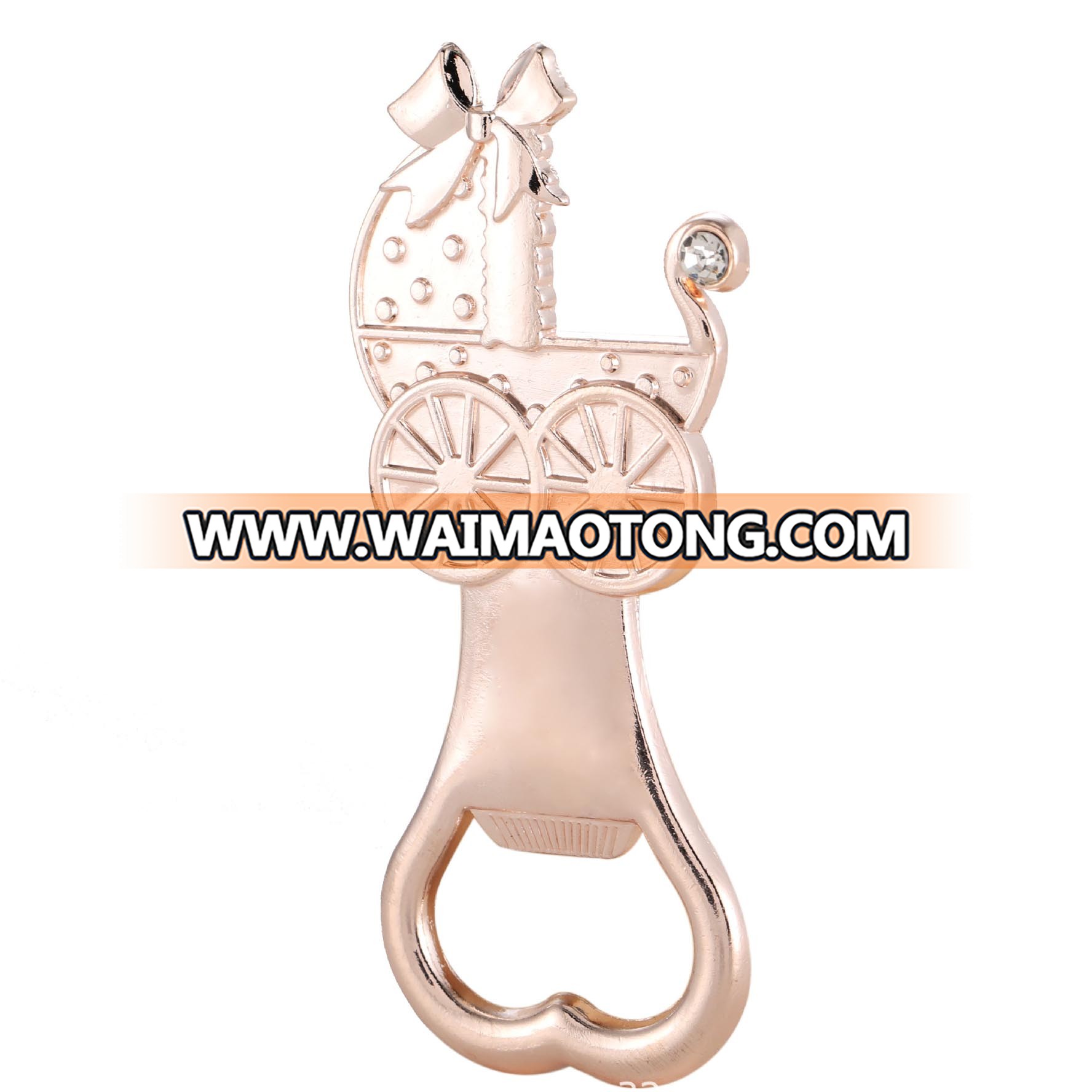 Ywbeyond Gold Metal Baby Carriage Bottle Opener Baby Shower Gifts Boy Girl Birthday Party Giveaways For Guest