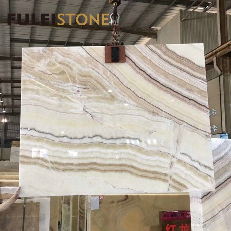 Red dragon onyx slabs polished  for wall and floor