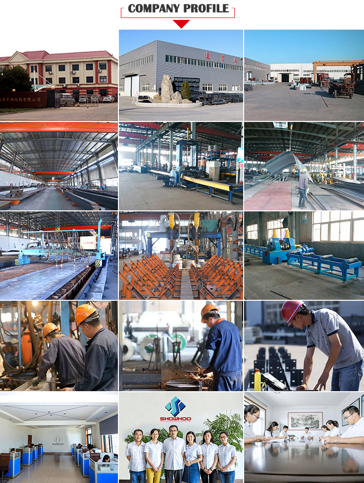 Industrial factory / warehouse / workshop / hangar / hall steel structure prefabricated price