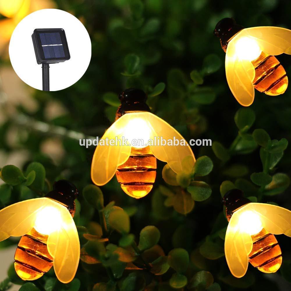 Solar String Light  30LED Fairy String Lights Bee Decorative Lighting for Indoor Garden Home Party Holiday