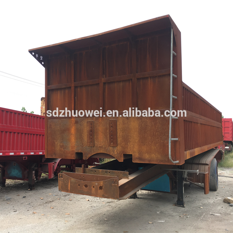 Used Refurbished 40CBM Tipper Semi Dump Dumper Trailer For Sale