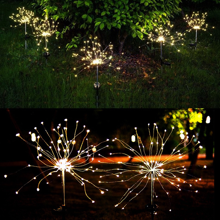 Solar Fireworks String lights For Garden Decoration LED String Christmas Festive Fairy lights Outdoor Solar lamps