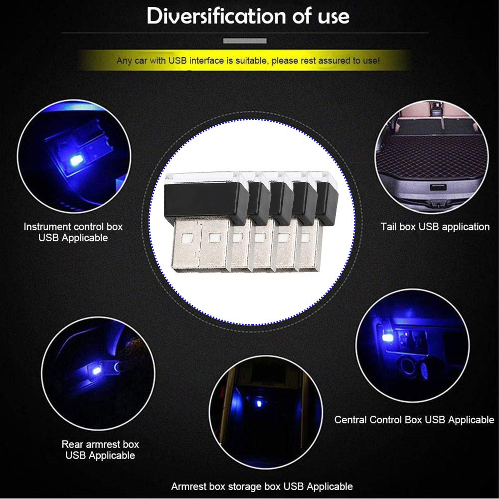 Universal Mini Flexible USB LED Car Interior Light Neon Atmosphere Tube Ambient Lamp