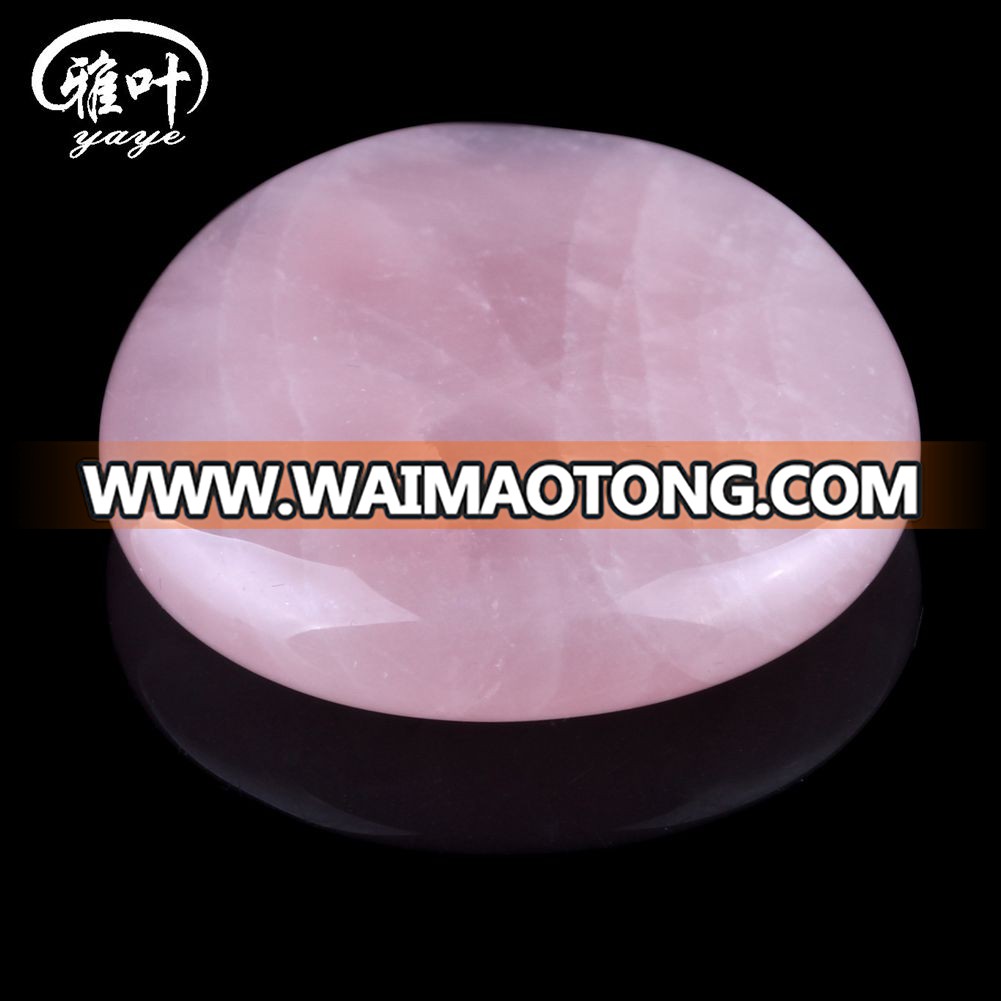 Wholesale Natural Rose Quartz Worry Stone Thumb Stone