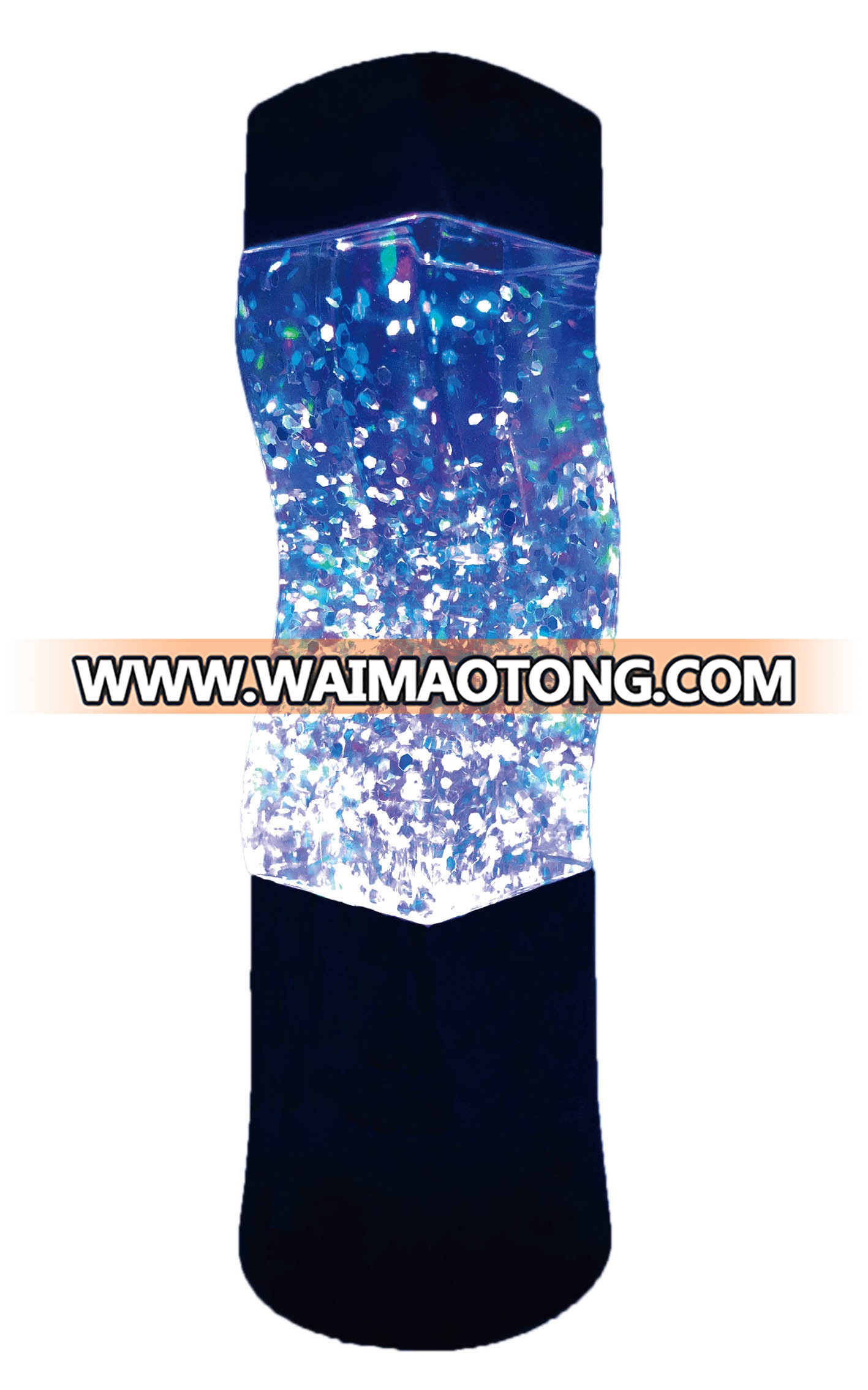 10"LED color change Groovy Glitter lamp