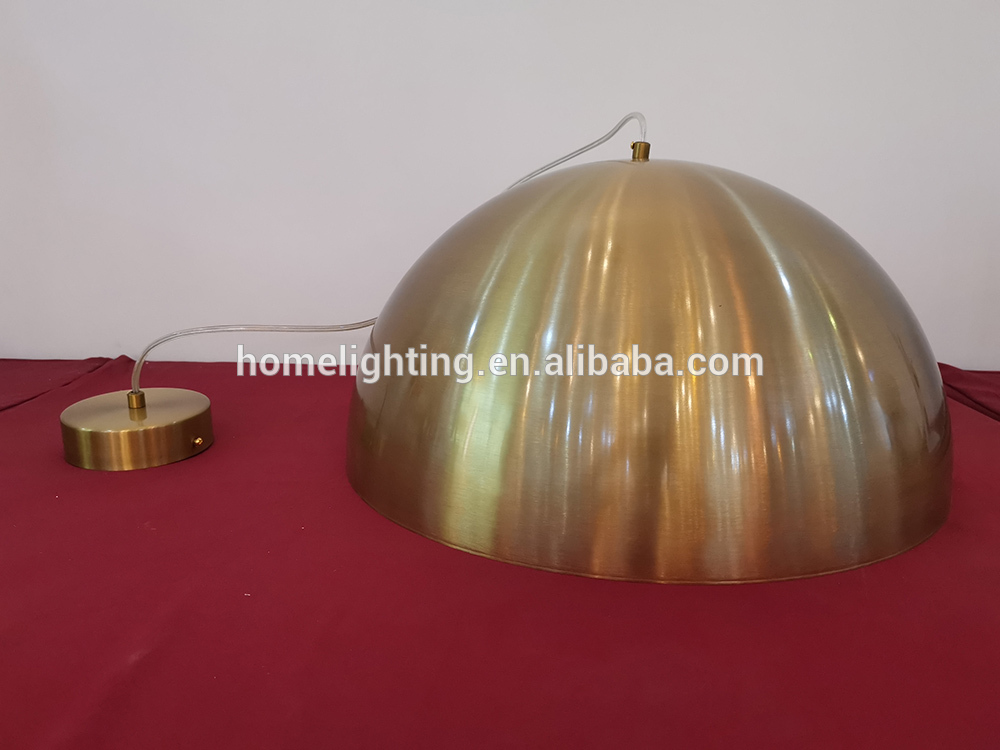 JLP-196 Antique Brass Bowl Pendant Hanging Lighting Fixture For Hotel Guest Room