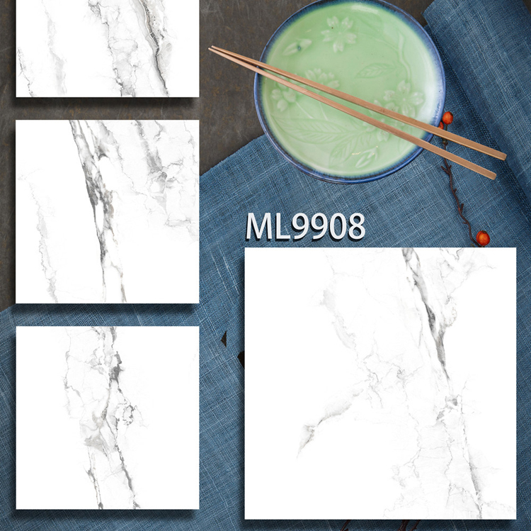 White Family Carrara Full Body Marble Porcelain Tile