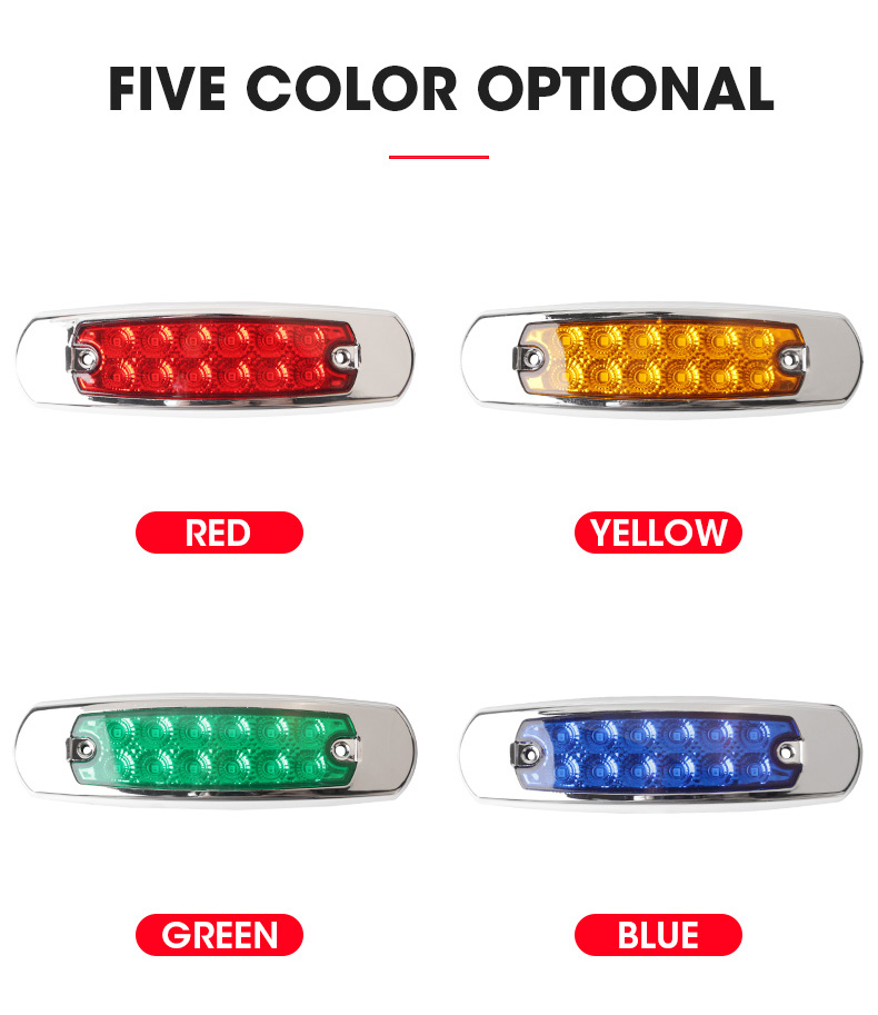 auto 24v led light lorry sidelight marker led signal light 24V LED Yellow Indicator Side Marker Lights