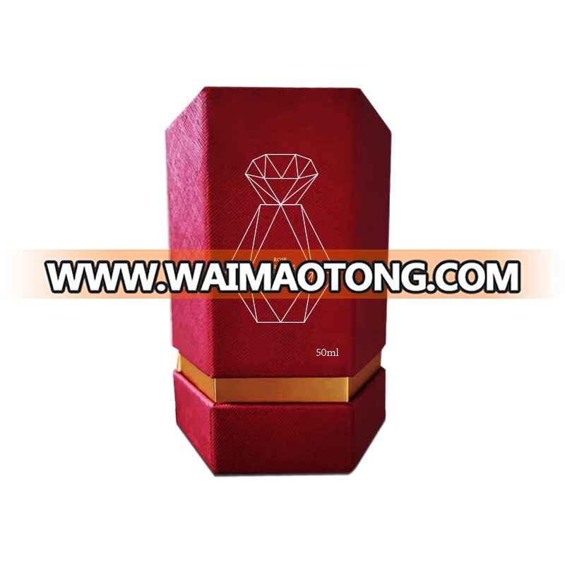 Custom special design box hexagon shape paper box for perfume packaging