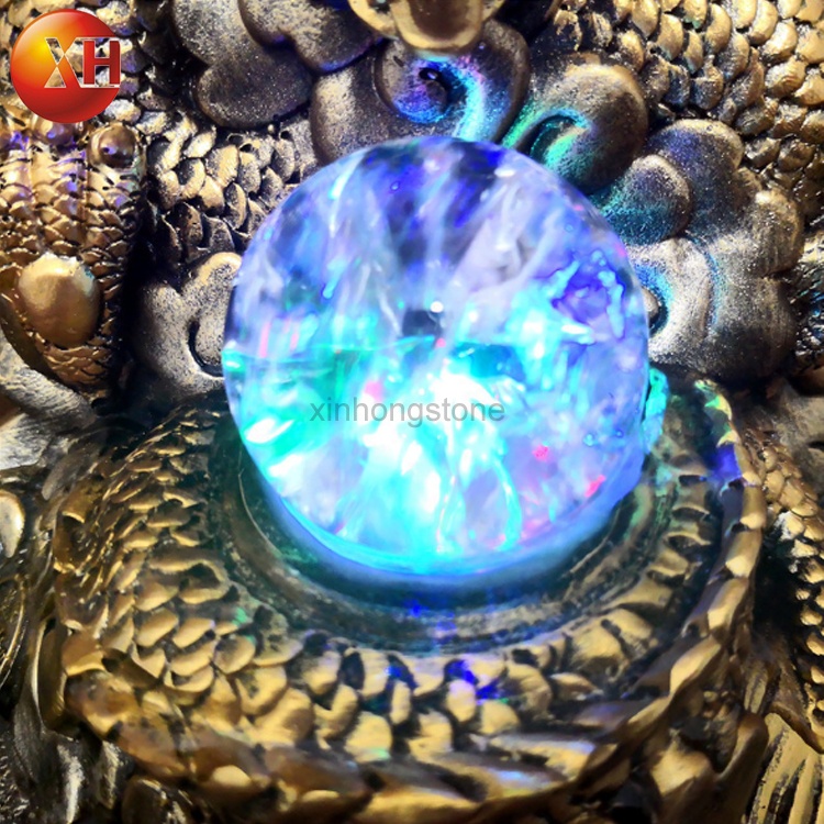 Hot Sale office Tabletop Resin Dragon Fountains For Indoor Decoration