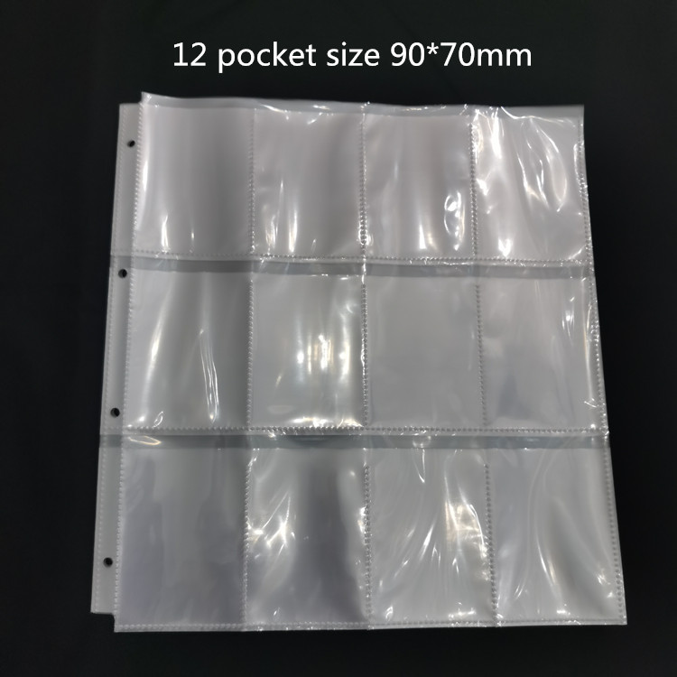 PP 4 holes 12 pocket card sleeves insert card size 90*70mm (Manufactory)