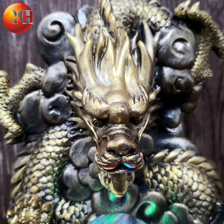 Hot Sale office Tabletop Resin Dragon Fountains For Indoor Decoration