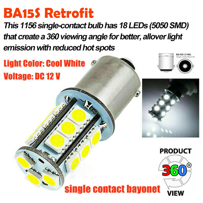 1156/1157  LED Bulb BA15S Car Reverse Light In Auto Lighting System Lamp SMD 5050 Brake Tail Lights