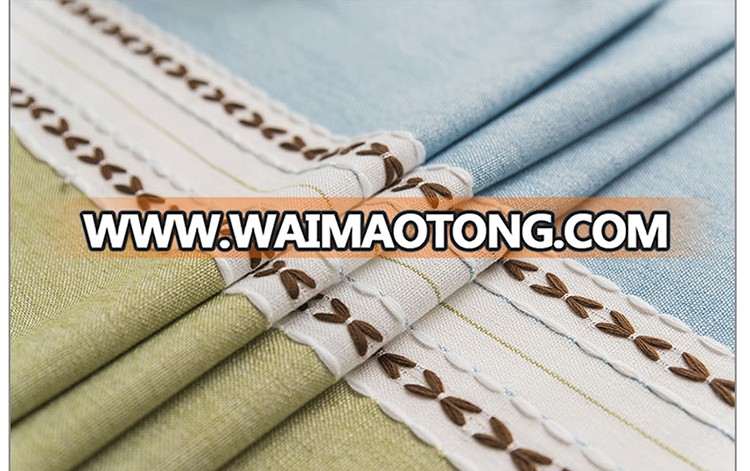 Daily Use Cotton and linen Embroidery Tassel  Tablecloth Rectangular Coffee Table Dinner Table Cloth