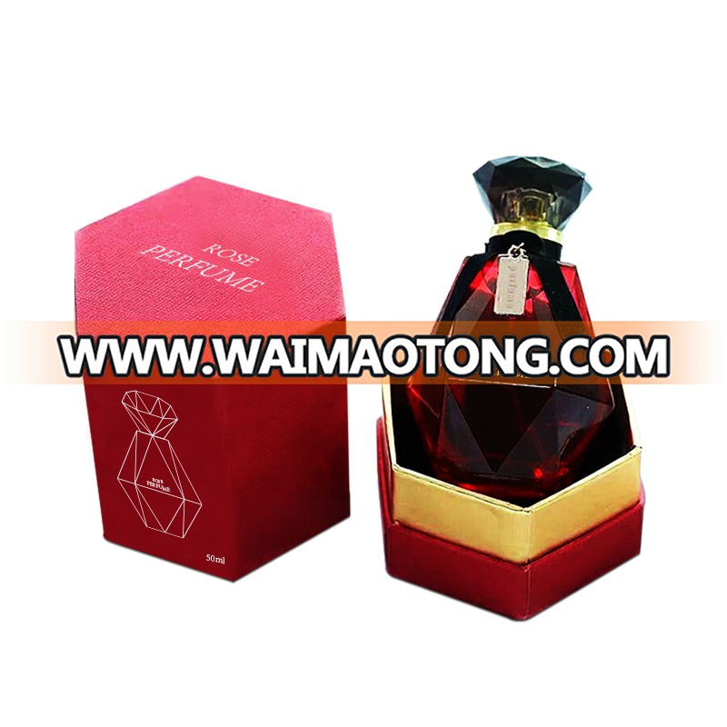 Custom special design box hexagon shape paper box for perfume packaging