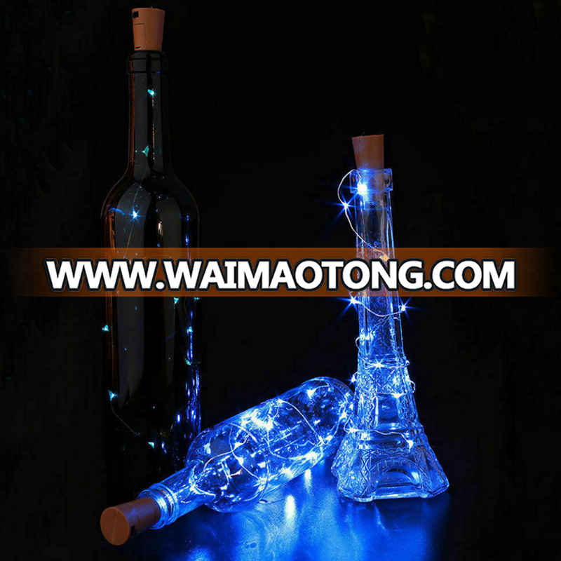 1M 20LED Wine Bottle led Light Cork Shape Battery Copper Wire String Lights Customized Sizes for Bottle DIY Christmas Wedding