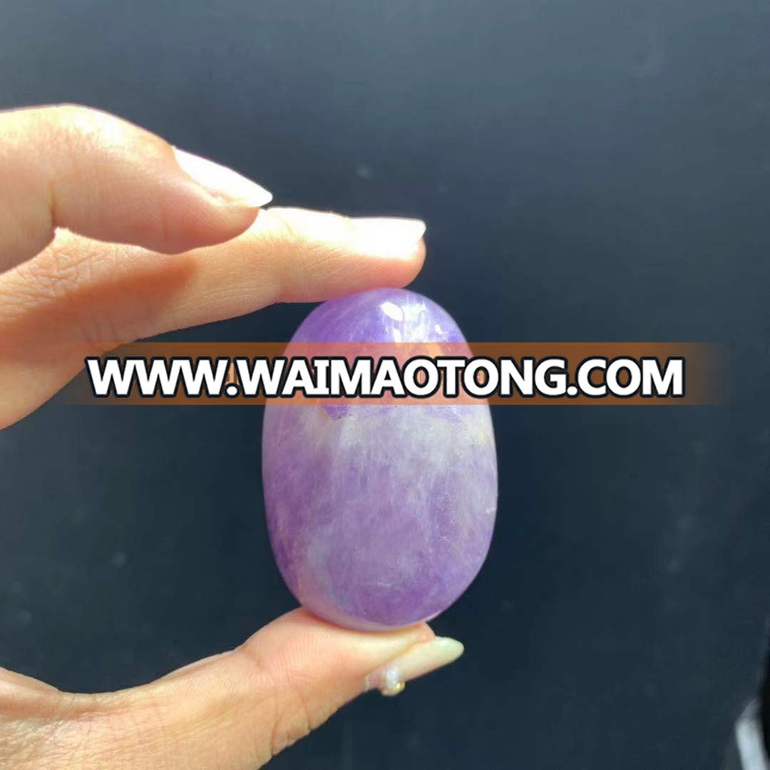 wholesale natural dream amethyst crystal palm purple crystal stone palm crystal craft for decoration