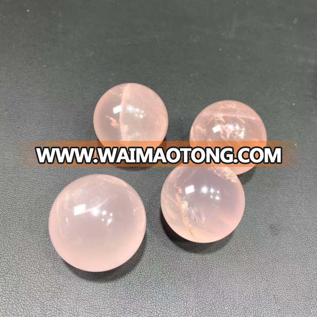 wholesale beautiful natural rose quartz crystal egg sphere massage pink crystal ball for decoration