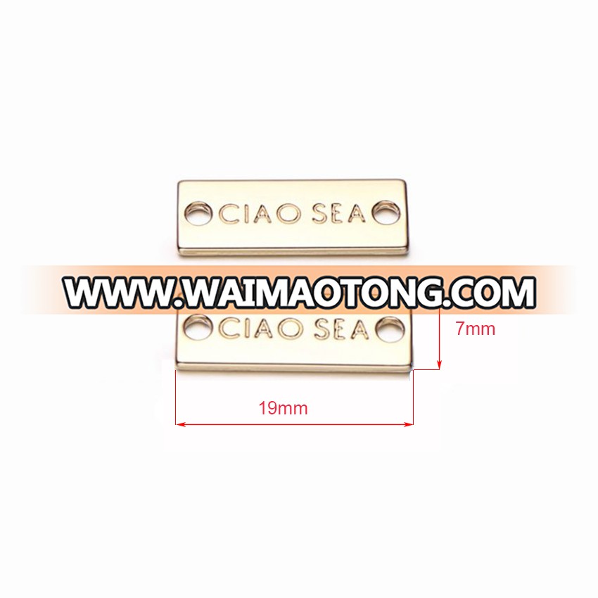 Factory Directly Custom Brand Name Logo Metal Label Plate For Clothes