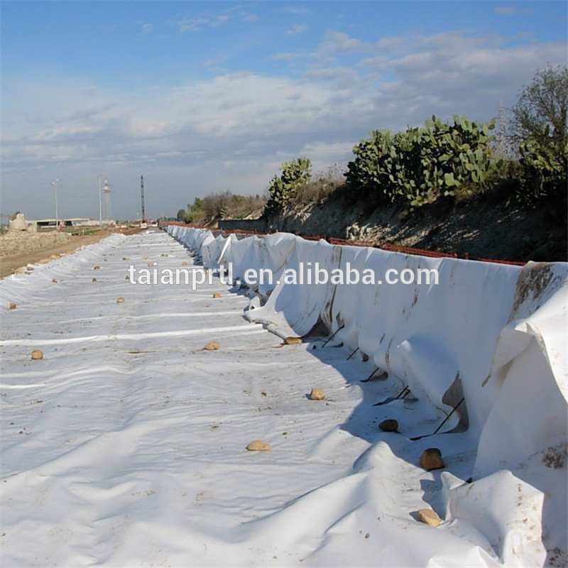 Polyester White Color Nonwoven Short Fiber Geotextile 450g