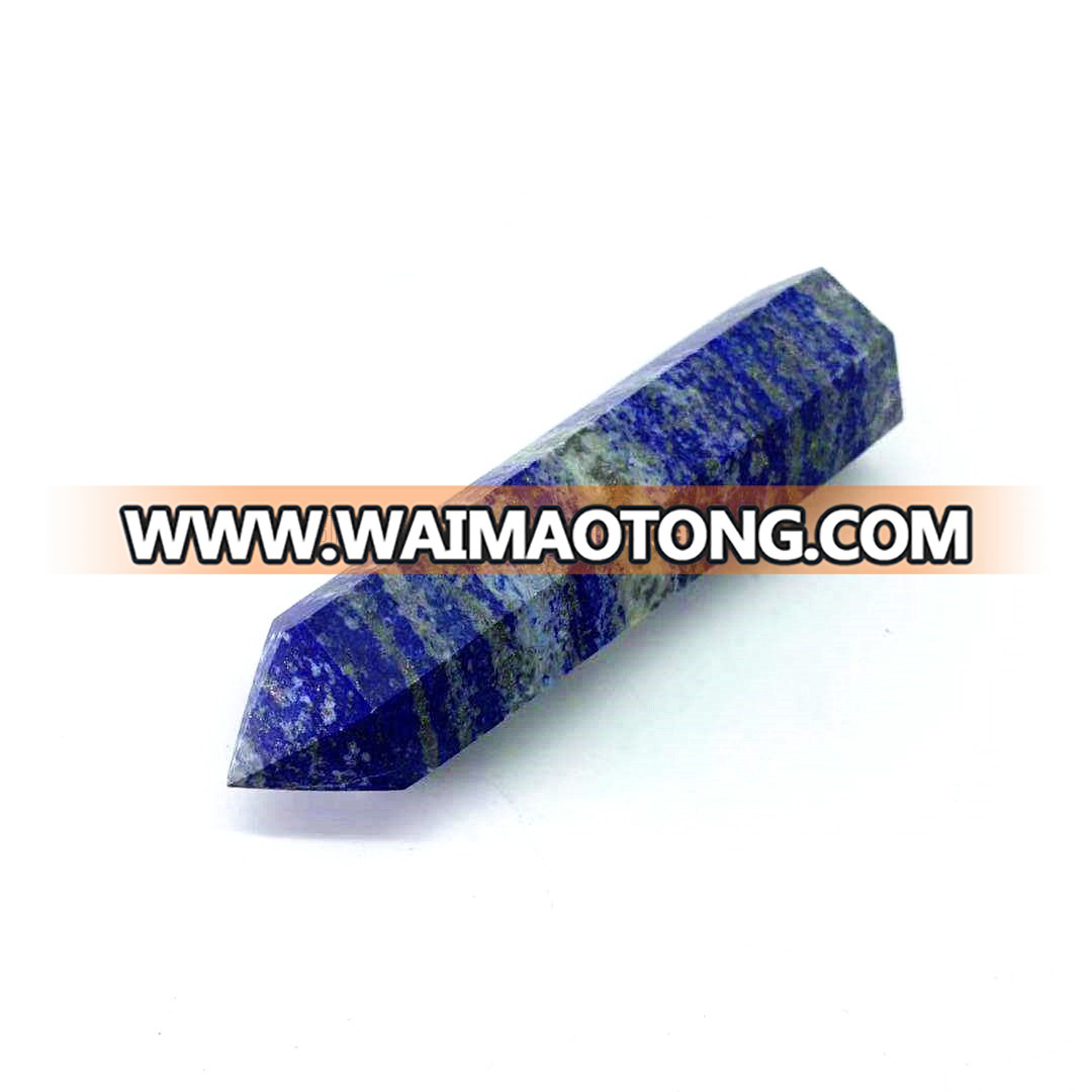 wholesale natural Lapis Lazuli point healing blue crystal wand lapis lazuli crystal craft quartz point